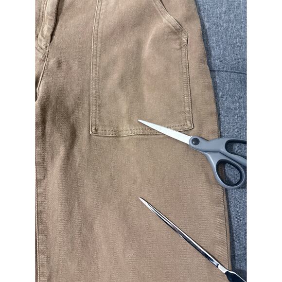 Wilfred Free Pants Women 10 Brown Aritzia High Waist Wide Leg Bare Back - Picture 8 of 8